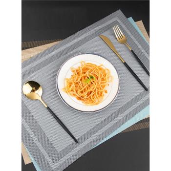 北歐餐墊防水防油隔熱墊家用美式輕奢ins風裝飾墊子高階感餐桌墊
