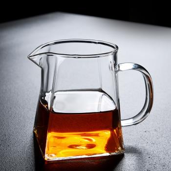 耐熱加厚玻璃方形橢圓茶海公道杯大號功夫茶具套裝茶漏公杯分茶器