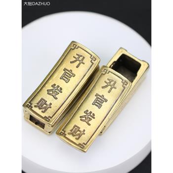 手工純銅官發復古黃銅創意桌面裝飾擺件手把件工藝品茶臺可養茶寵