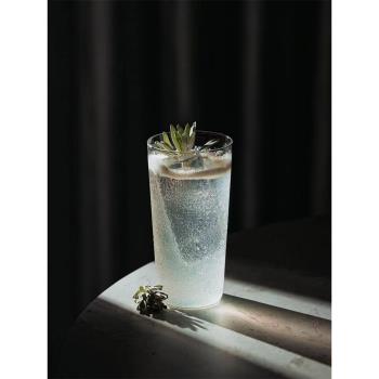 日式無鉛水晶玻璃無底薄款長飲杯夏季山崎白州雞尾酒杯果汁柯林杯