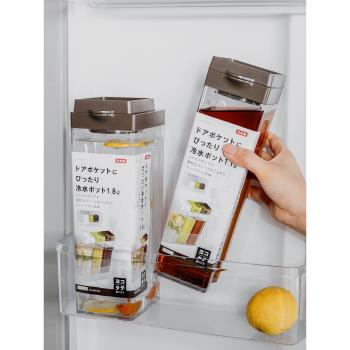 日本進口耐高溫冷水壺瓶家用塑膠冰箱涼水壺大容量涼水杯涼開水壺
