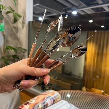 漂亮黃花梨木柄不銹鋼