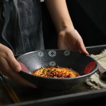 日式大號陶瓷碗和風創意大碗湯碗麵碗斗笠碗拉麵碗家用復古碗餐具