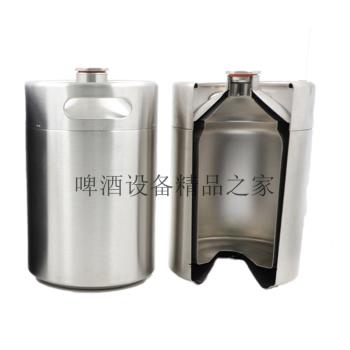 食品級304不銹鋼5L啤酒桶雙層真空保溫桶戶外保溫啤酒桶旅遊用