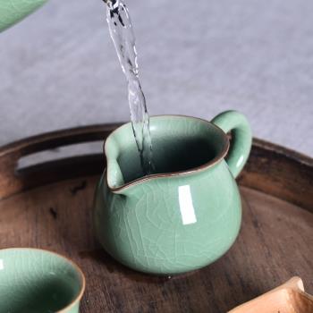龍泉青瓷 公道杯陶瓷 茶漏 功夫茶具 大號公道杯 茶道零配 共杯