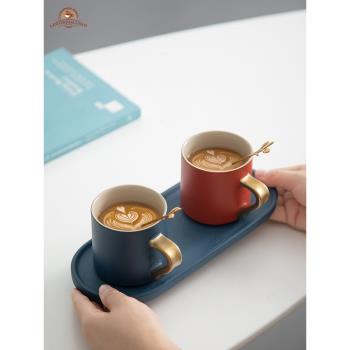 Leggerolusso情侶咖啡杯對杯歐式精緻小奢華水杯攪拌杯便攜送禮盒