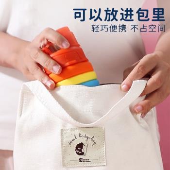 隨手矽膠可折疊戶外兒童運動水杯