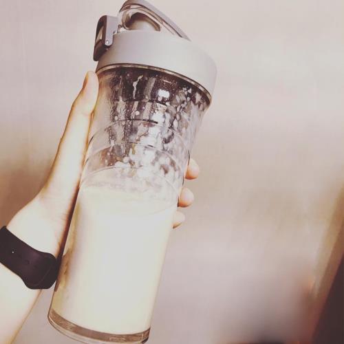 promiseme搖搖杯女隨手杯攪拌蛋白粉代餐奶昔塑料運動水杯子