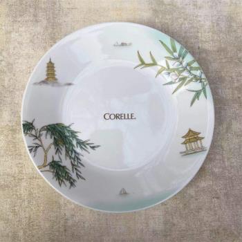 美國進口康寧耐熱玻璃餐具CORELLE西湖春曉6寸圓平淺盤骨碟106WL