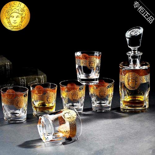 捷克進口波西米亞水晶酒具套裝奢華威士忌酒具洋酒杯酒瓶玻璃酒器