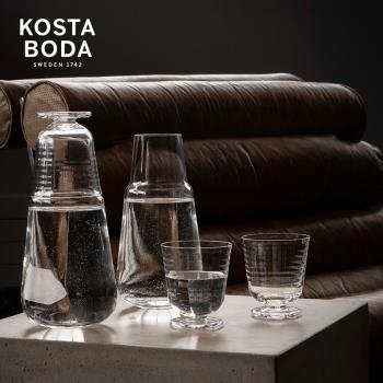 KOSTA BODA進口水晶玻璃冷水壺北歐風涼水杯涼水壺水具套裝