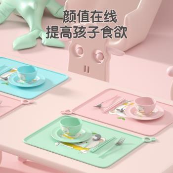 小學生專用午餐矽膠餐墊防水防油兒童餐桌隔熱墊耐高溫可折疊碗墊