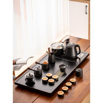 整套茶具套裝全自動燒水壺一體茶盤家用客廳泡茶功夫茶臺現代簡約