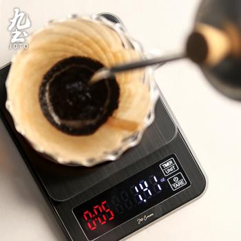 手沖咖啡豆電子稱觸屏吧臺食品稱重計時智慧高精度顯示迷你家用小