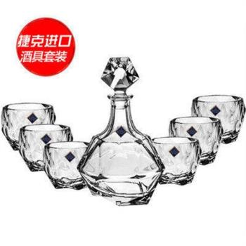 捷克進口BOHEMIA水晶玻璃威士忌杯洋酒杯套裝創意洋酒樽酒瓶套裝