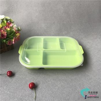 星級A5密胺仿瓷餐具 彩色五格快餐盒 學校食堂飯盒 分餐盤 便當盒