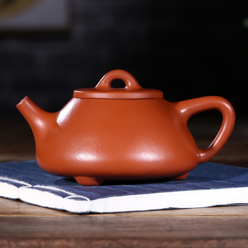 砂藝世家宜興全手工朱泥大紅袍石瓢紫砂壺功夫茶具子冶石瓢套裝|茶壺