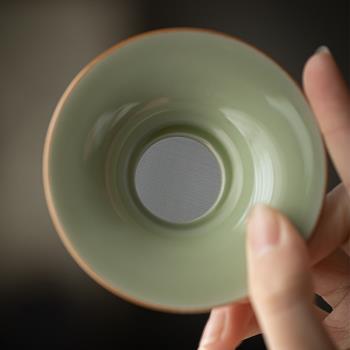 秘色瓷茶漏 陶瓷茶葉過濾器茶渣隔離漏斗 玻璃公道杯執壺公杯茶濾