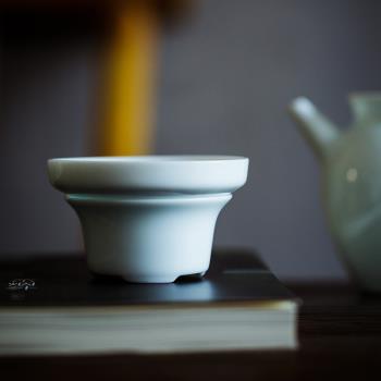 景德鎮青白瓷茶漏手工陶瓷茶濾茶葉過濾器濾網公杯功夫茶道具配件