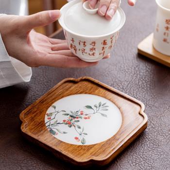 中式壺承小茶盤幹泡臺重竹儲水蓄水式壺託竹製家用紫砂養壺盤創意