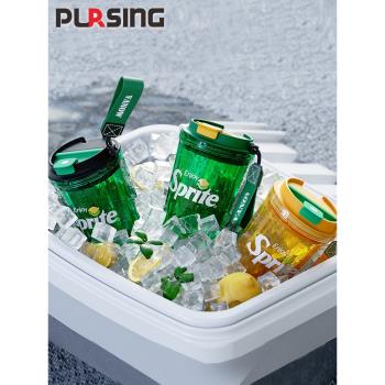 美國PURSING雪碧聯名夏季水杯咖啡杯女高顏值便攜大容量隨行杯子