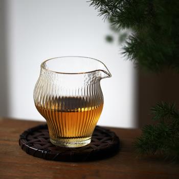 日式手工耐熱玻璃公道杯分茶器鴕鳥公杯創意勻杯茶海功夫茶具復古