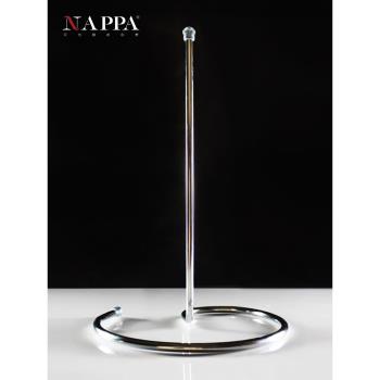 NAPPA醒酒器支架 紅酒醒酒器乾燥架 不銹鋼醒酒器倒置架木質底盤