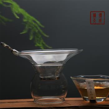 日式耐高溫加厚玻璃茶濾