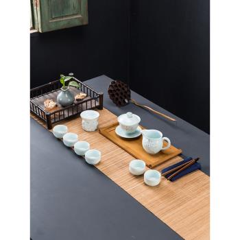 高檔精美陶瓷功夫茶具套裝中式簡約家用辦公懶人泡茶神器送禮佳品
