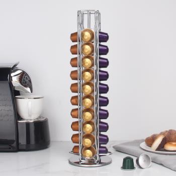膠囊架適用於奈斯派索咖啡膠囊架電鍍Nespresso膠囊架鐵藝收納架