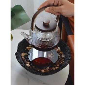 日式禪意高階智慧電陶爐靜音陶瓷燒水爐體耐高溫玻璃煮茶壺煮茶器