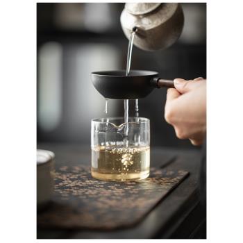 陶瓷一體茶葉過濾器功夫茶具茶漏茶濾創意茶水分離濾茶器茶道配件
