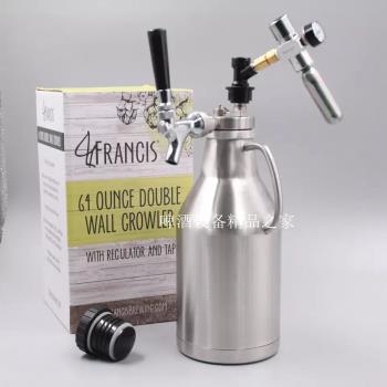 304不銹鋼2L/4L雙層保溫戶外打酒壺家用商用打酒器氮氣咖啡壺