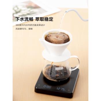 koonan陶瓷v60免折疊過濾杯咖啡