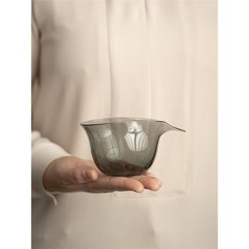 加厚玻璃公道杯粉色茶海耐高溫煙灰不燙手葫蘆分茶器茶具配件高檔