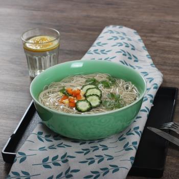 龍泉青瓷7.5英寸家用湯碗麵碗餐具大碗瓷器陶瓷中式泡麵碗可微波