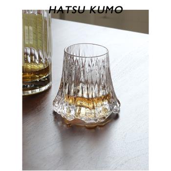 新銳設計師柳絲雨作品 烈焰富士山杯子威士忌酒杯日式洋酒杯木盒