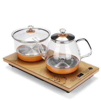 秦藝全自動底部上水壺電熱燒水壺抽水煮泡茶專用茶臺一體電磁茶爐