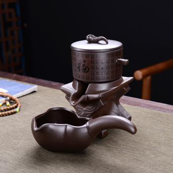 創意紫砂懶人茶濾茶漏過濾器單個泡茶神器石磨半自動功夫茶具配件