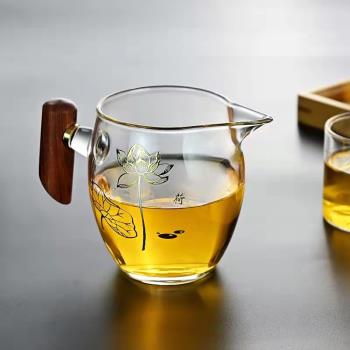 全度玻璃日式耐熱茶漏加厚公道杯