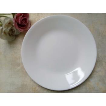 美國進口康寧耐熱玻璃餐具CORELLE6寸純白圓平淺盤骨碟106N