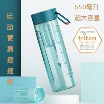 tritan大容量運動水杯女夏季健身男帶刻度耐高溫塑膠便攜搖搖杯子