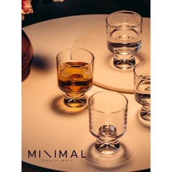 ins風設計感高腳輕奢玻璃水杯