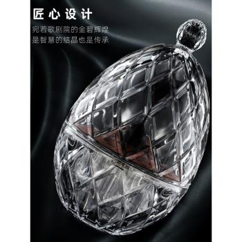 法國風水晶玻璃心境蛋餐具蛋型不銹鋼刀叉勺家用套裝新婚喬遷禮物