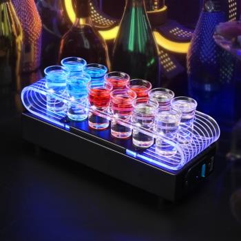 酒吧LED雞尾酒架子發光創意KTV雞尾酒烈酒杯架香檳酒架子彈杯架