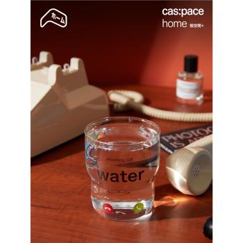 殼空間+原創意water來電玻璃水杯耐高溫辦公室復古