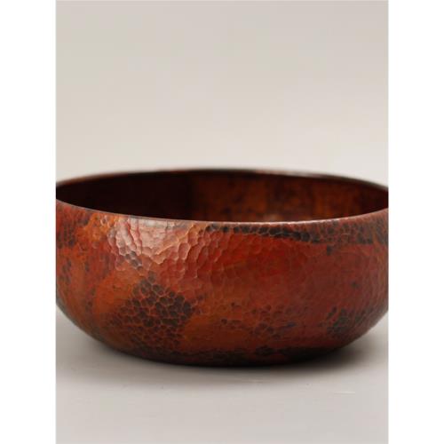 信龍堂純紫銅大號茶洗水盂高端茶具燒色茶海功夫茶具大容量純手工