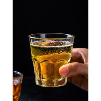 六隻套裝利比耐熱八角杯咖啡廳水杯強化玻璃杯子精緻威士忌酒杯厚