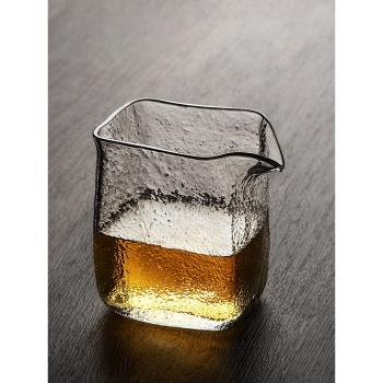 戲陶錘紋玻璃公道杯日式耐熱方形公杯加厚勻杯茶海分茶器功夫茶具