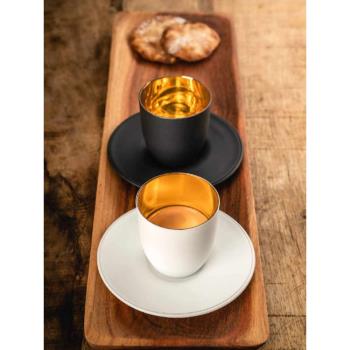 Eisch德國玻璃拿鐵咖啡杯套裝高階金色拉花耐熱意式濃縮咖啡杯子